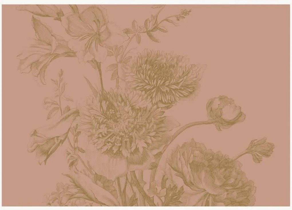 Papel de parede em não tecido Engraved Flowers