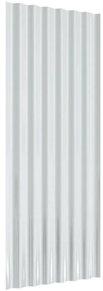 Painéis de telhado 12 pcs 100x36 cm aço revestido a pó verde