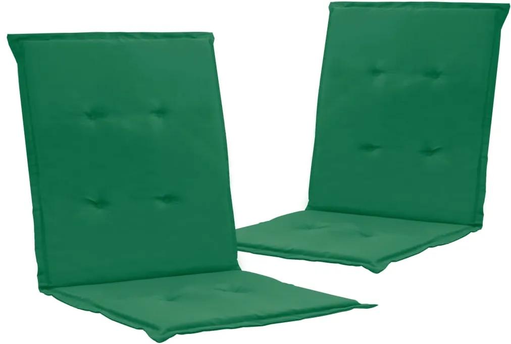 Almofadões para cadeiras de jardim 2 pcs 100x50x3 cm verde
