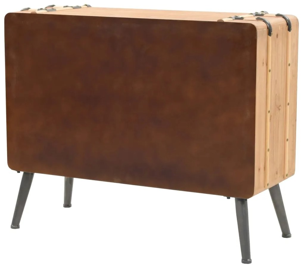 Armário com gavetas madeira de abeto maciça 91x35x73 cm