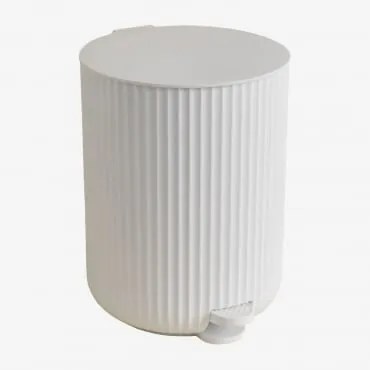 Lixeira Com Tampa E Pedal Vernon Branco - Sklum