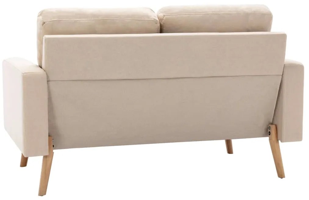 2 pcs conjunto de sofás tecido cor creme