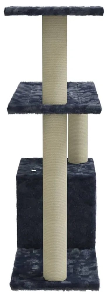 Árvore p/ gatos c/ postes arranhadores sisal 70 cm cinza-escuro