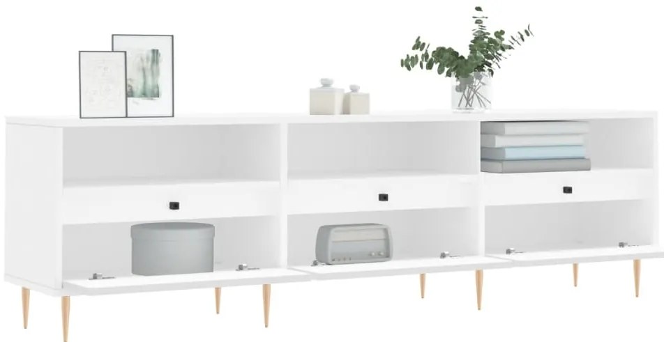 Móvel de TV 150x30x44,5 cm derivados de madeira branco