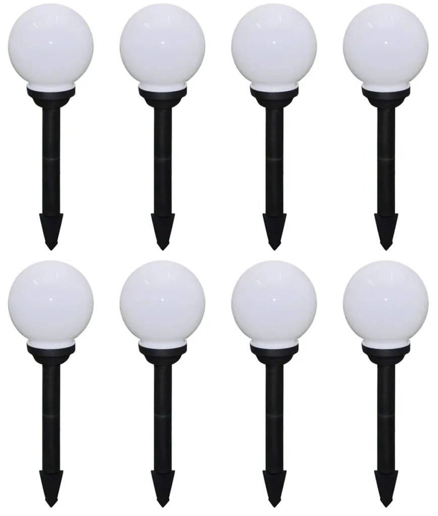 vidaXL Candeeiros de exterior 8 pcs LED 15 cm com estacas de enterrar