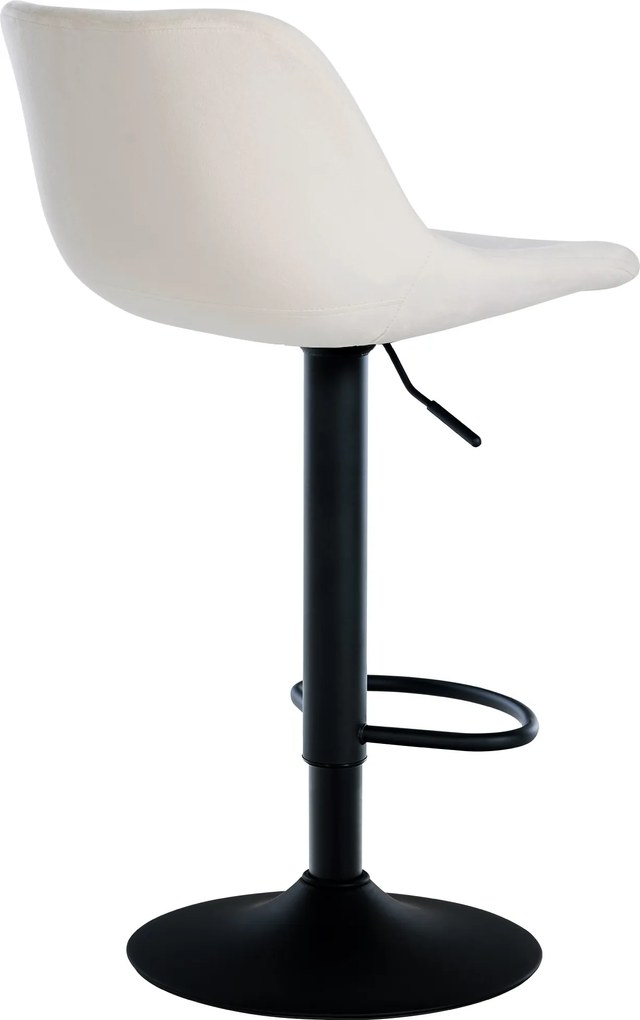 Banco de bar Loft Veludo creme