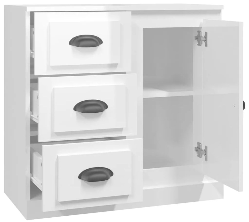 Aparador 70x35,5x67,5 cm derivados de madeira branco brilhante