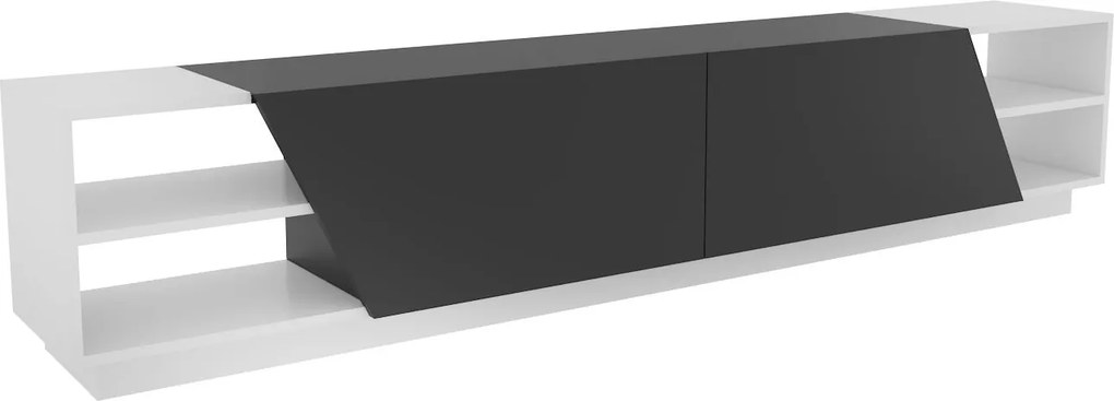 Móvel TV Rhodes – Branco e Antracite – 240 cm x 37,1 cm x 47,4 cm