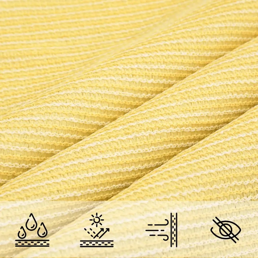 Para-sol estilo vela 160 g/m² 5x7x7 m PEAD bege