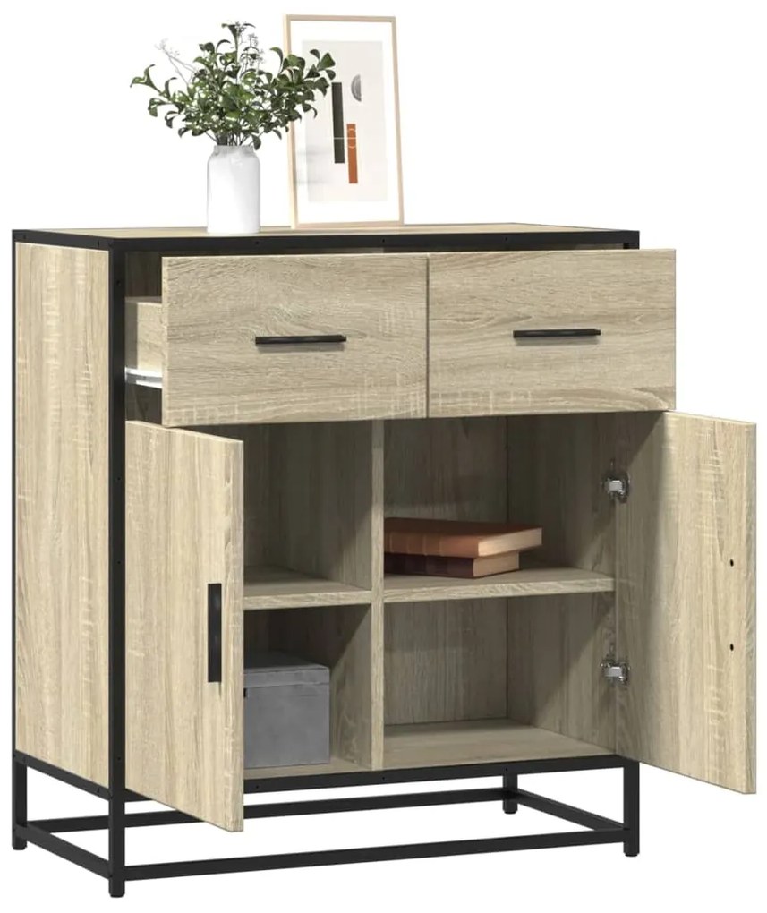 vidaXL Aparador 68x35x76 cm deriv. de madeira carvalho sonoma