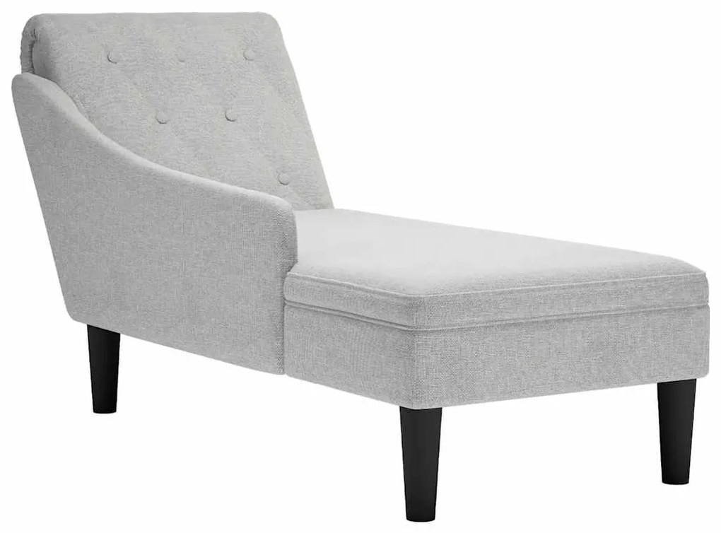 Chaise lounge c/ almofada/apoio de braços direito tecido