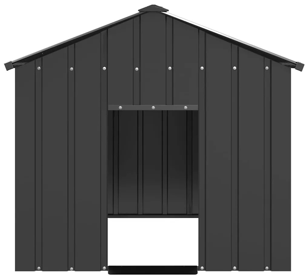 Casota para cães com telhado 113x153x101 cm aço galvanizado