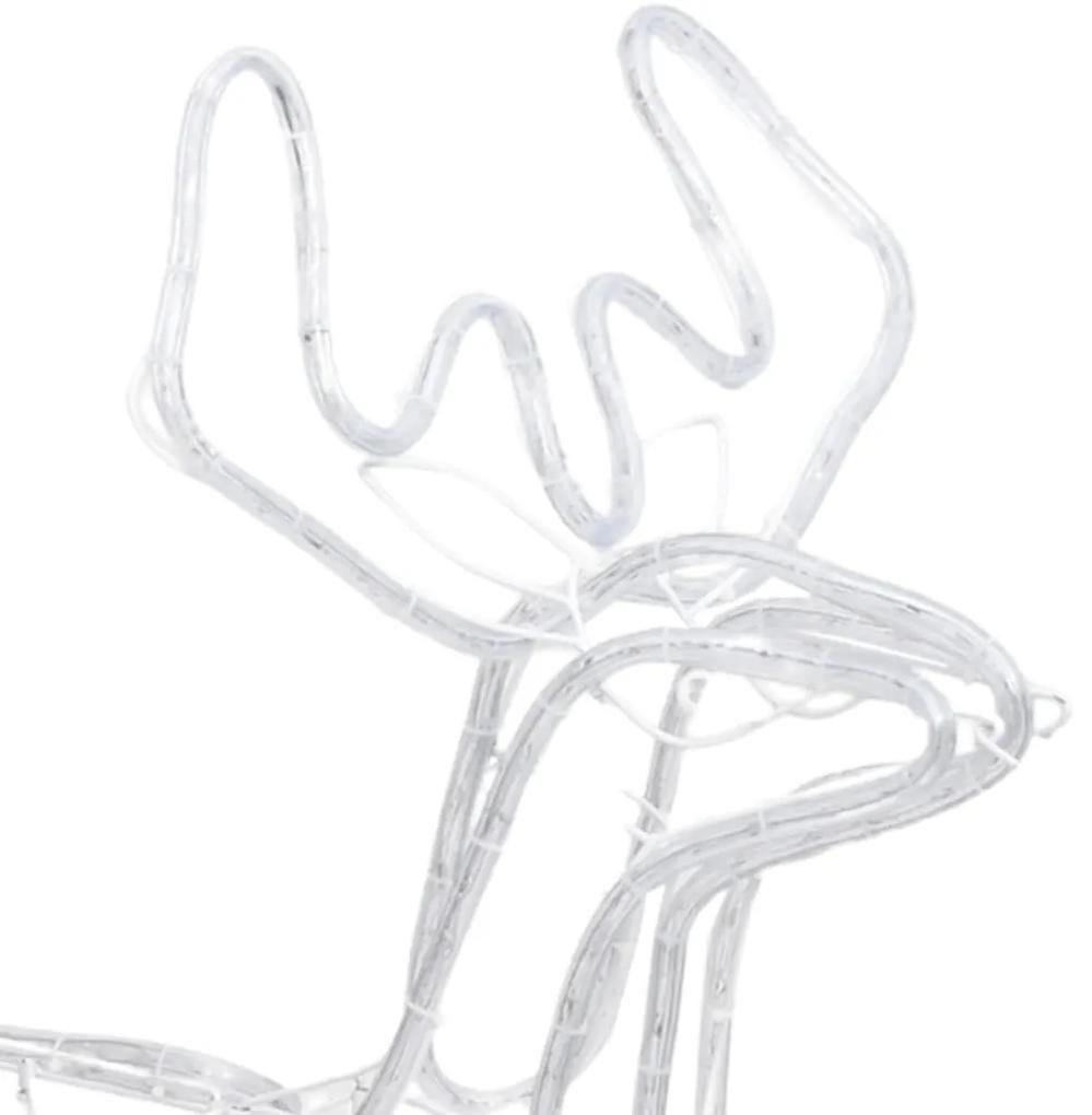 Figuras de rena de Natal 3 pcs 76x42x87 cm branco frio