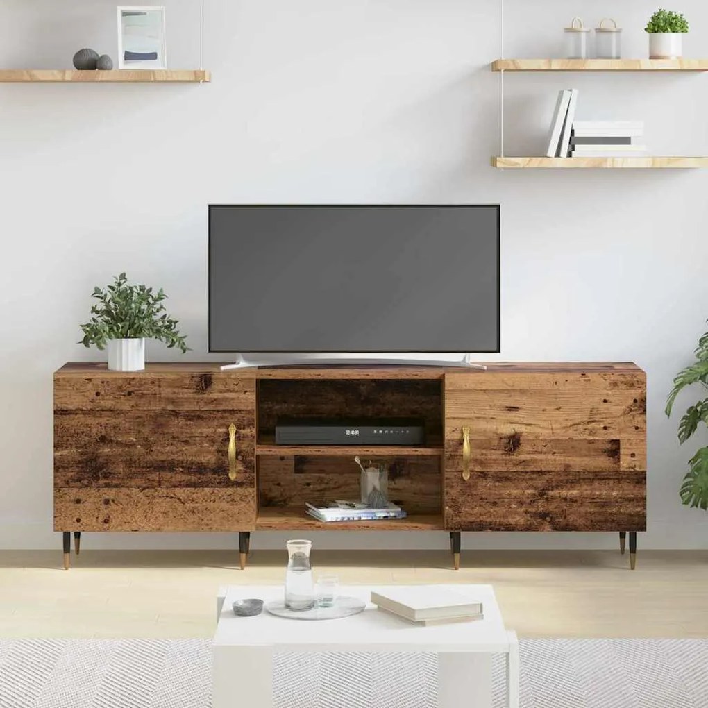 Gabinete para TV com prateleira Madeira antiga 150 x 30 x 50 cm