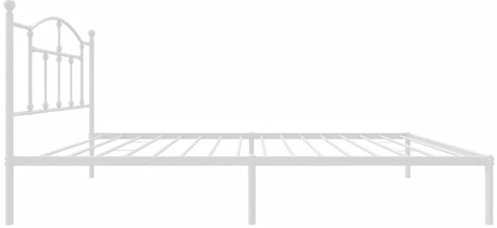 Estrutura de cama em metal com cabeceira 107x203 cm branco