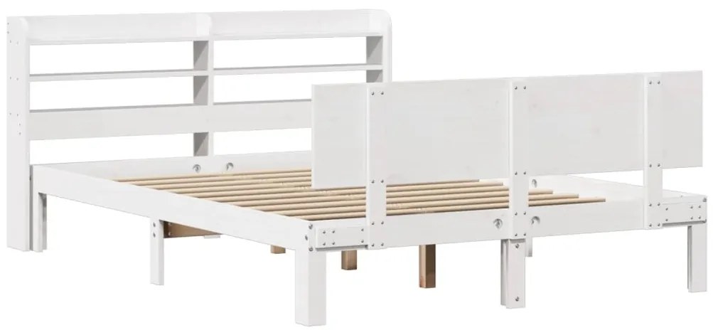Estrutura de cama c/ cabeceira sem colchão 160x200 cm branco
