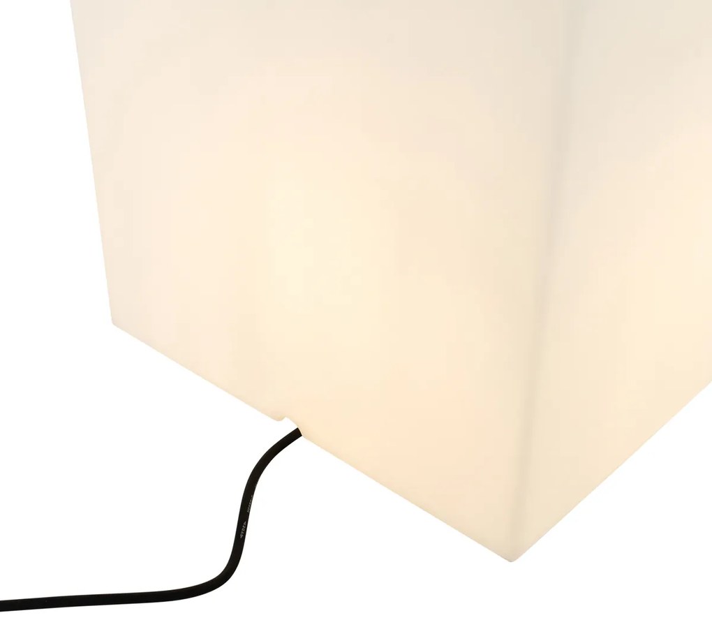 Candeeiro exterior moderno branco 38 cm quadrado IP44 - Nura Moderno