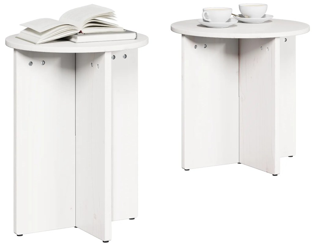 Conjunto de Mesas de Café 2 pcs Branco 41,5 x 41,5 x 41 cm