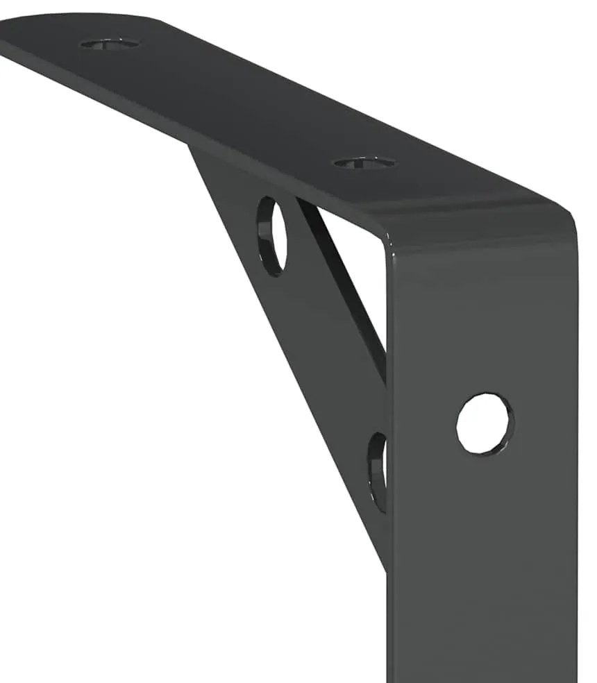Suportes prateleira 4pcs 15x2,5x11,5 cm aço inoxidável prateado