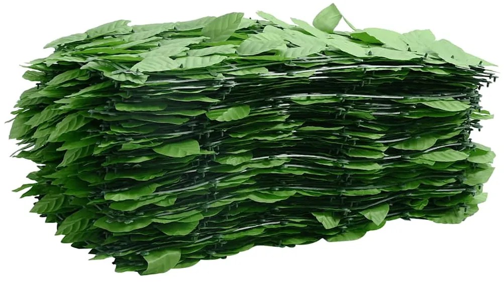 Tela de varanda com folhas verdes 300x150 cm