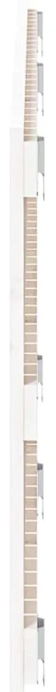 Cabeceira de parede 166x3x60 cm madeira de pinho maciça branco