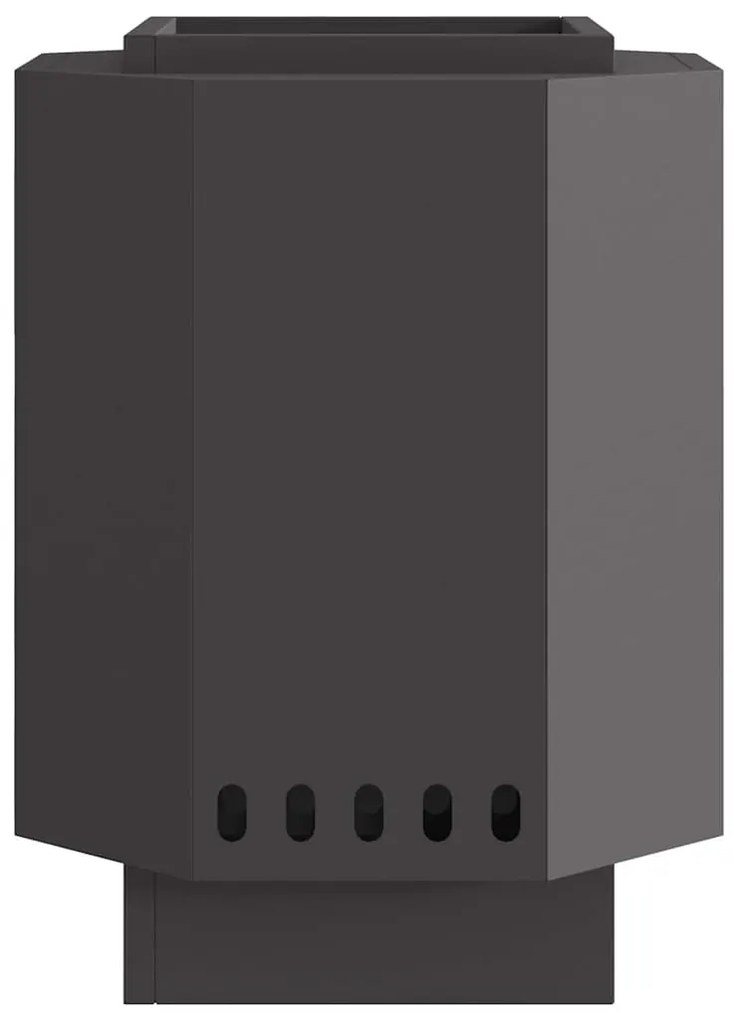 Fogo Sem Fumaça Preto 38x38x51 cm Aço