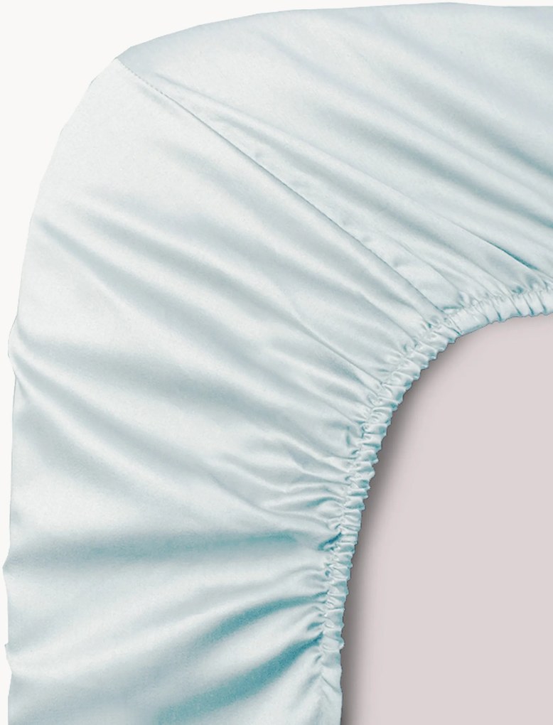 Lençol em cetim de algodão com elástico boxspring Ava