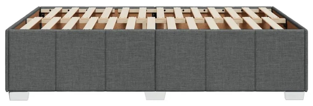 Estrutura de cama sem colchão cinza escuro 120x190 cm tecido