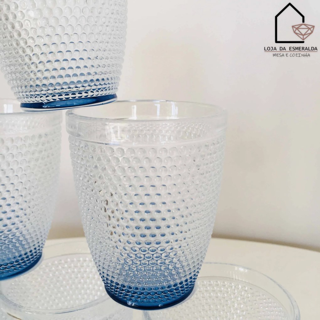 Conjunto 6 copos | Fundo Azul