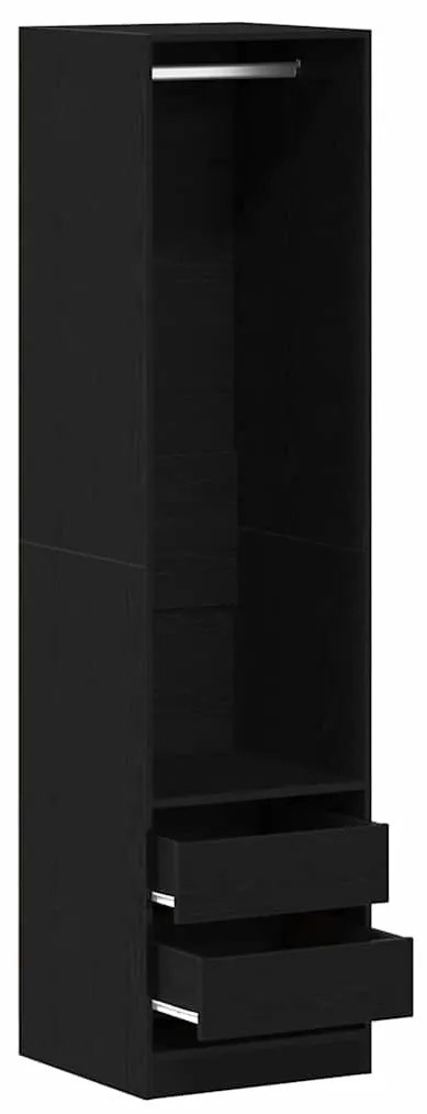 Guarda-Roupa - Carvalho Preto, 50 x 50 x 200 cm, Feito de Madeira de E