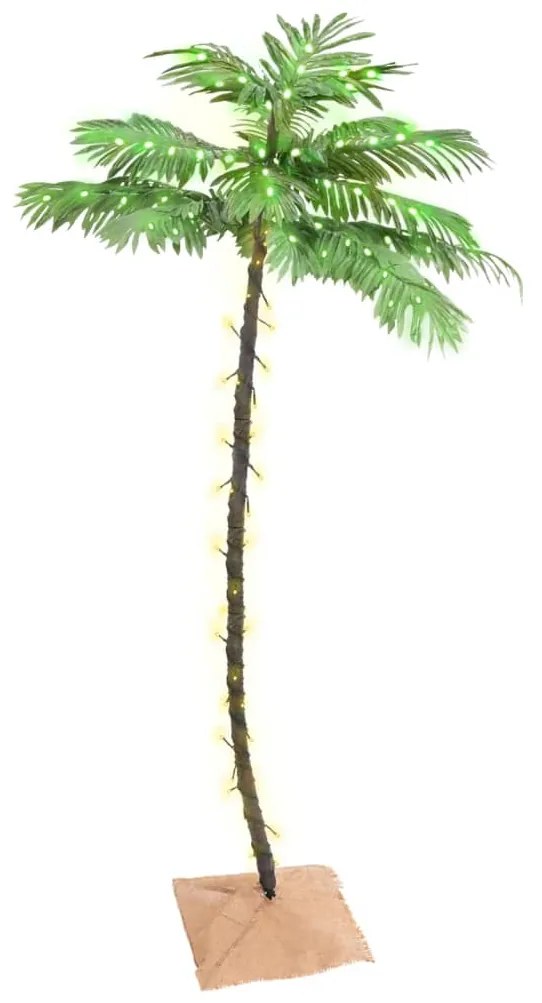345138 vidaXL Palmeira c/ 96 luzes LED 180 cm branco quente