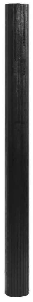 Tapete retangular 80x200 cm bambu preto