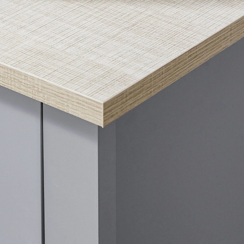Armário de Lavatório com 2 Portas e Prateleira Ajustável - Design Cont