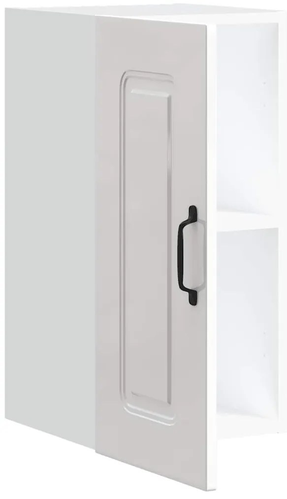 Armário de parede de cozinha Kalmar branco alto brilho