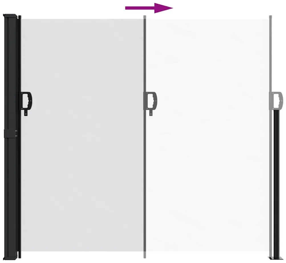 Toldo lateral retrátil 180x600 cm branco