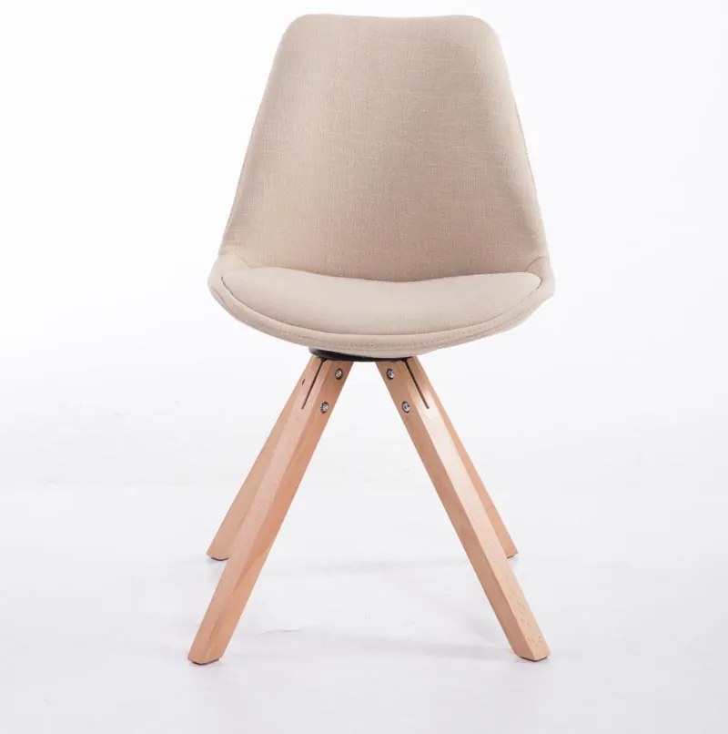 Cadeira cozinha e jantar Toulouse em tecido Square 48 x 84 x 56 cm Creme