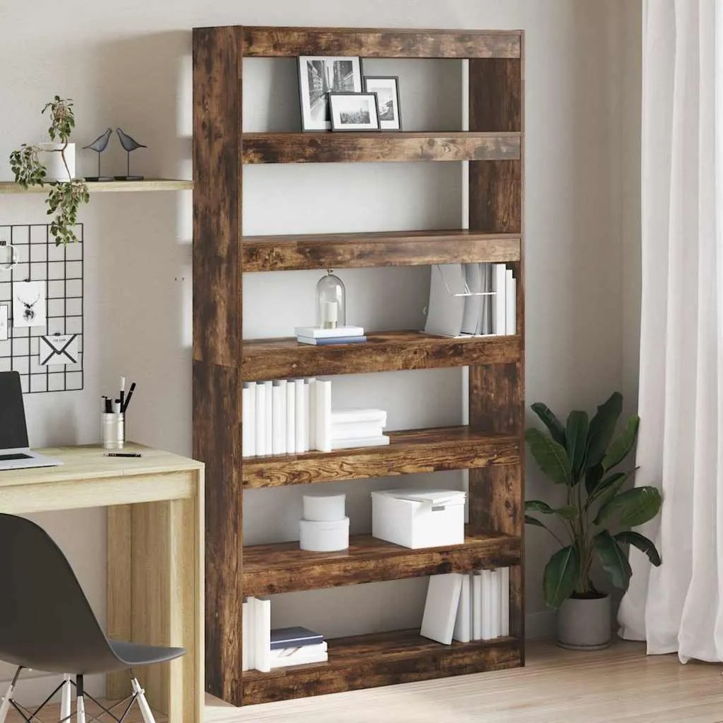 vidaXL Gabinete de Livros Castanho Madeira processada