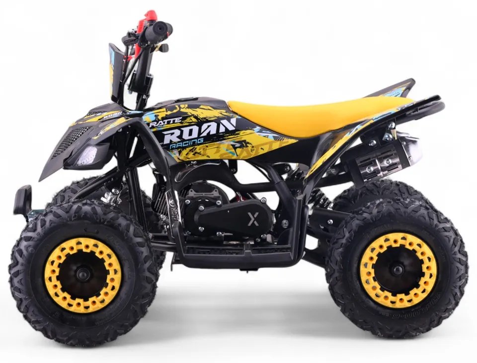 MINI MOTO 4 GASOLINA PARA CRIANÇAS 49cc Roan Ratte R6 4.5cv AMARELA