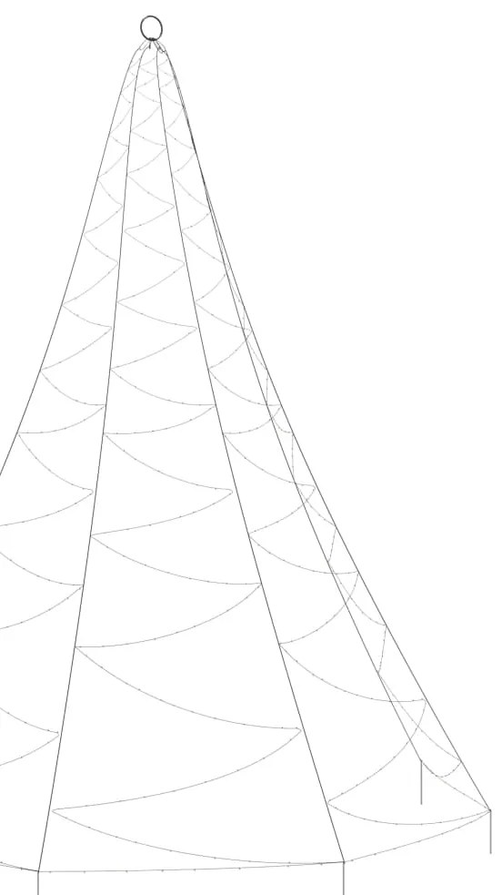 Árvore de Natal parede 720 luzes LED 5 m int/ext branco frio