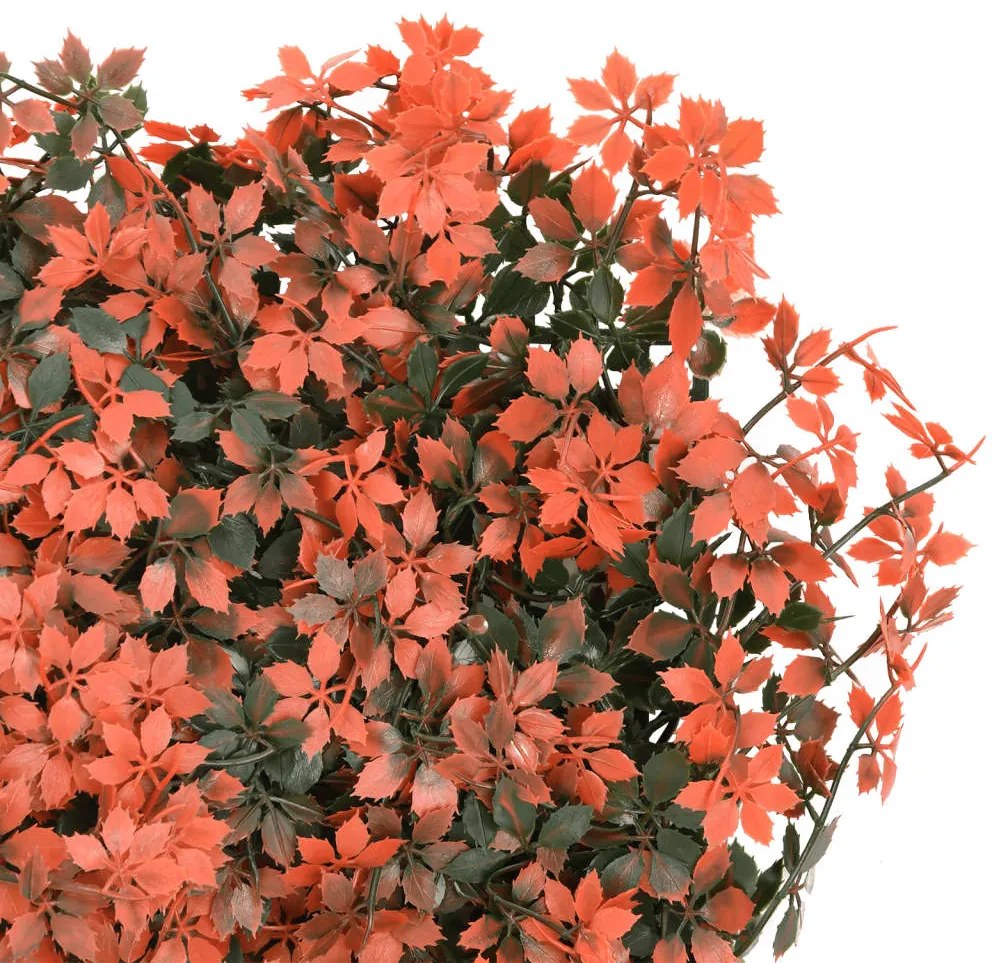 Vedação folhas ácer artificiais 24 pcs 40x60 cm vermelho-claro