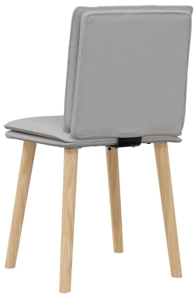 Cadeiras de jantar 2 pcs tecido cinza nuvem