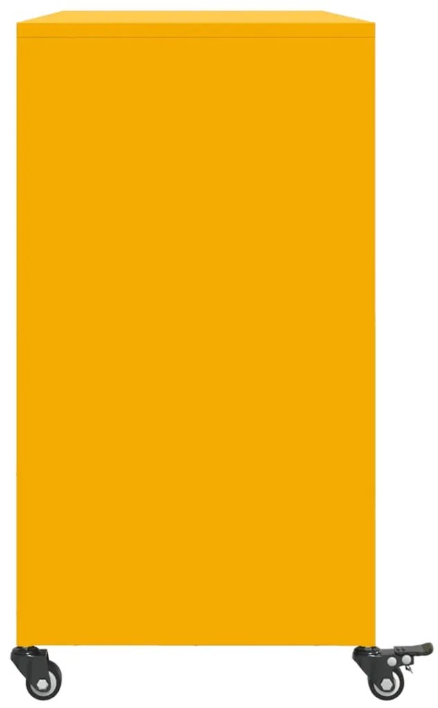 Aparador 100,5x39x72 cm aço amarelo mostarda