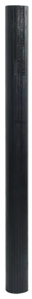 Tapete retangular 100x200 cm bambu preto