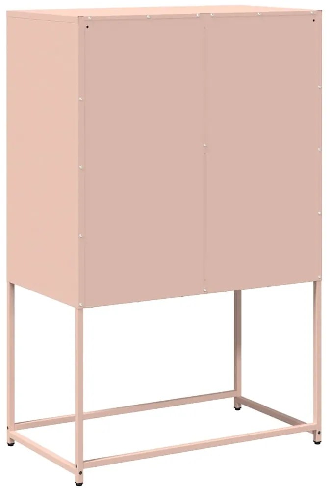 Aparador alto 68x39x107 cm aço rosa