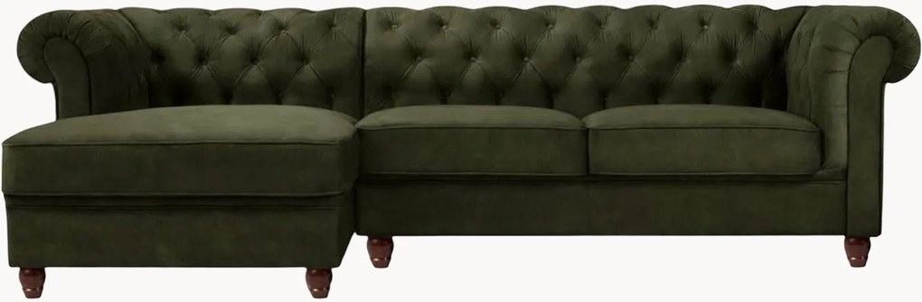 Sofá de canto em veludo Phoebe (4 lugares)