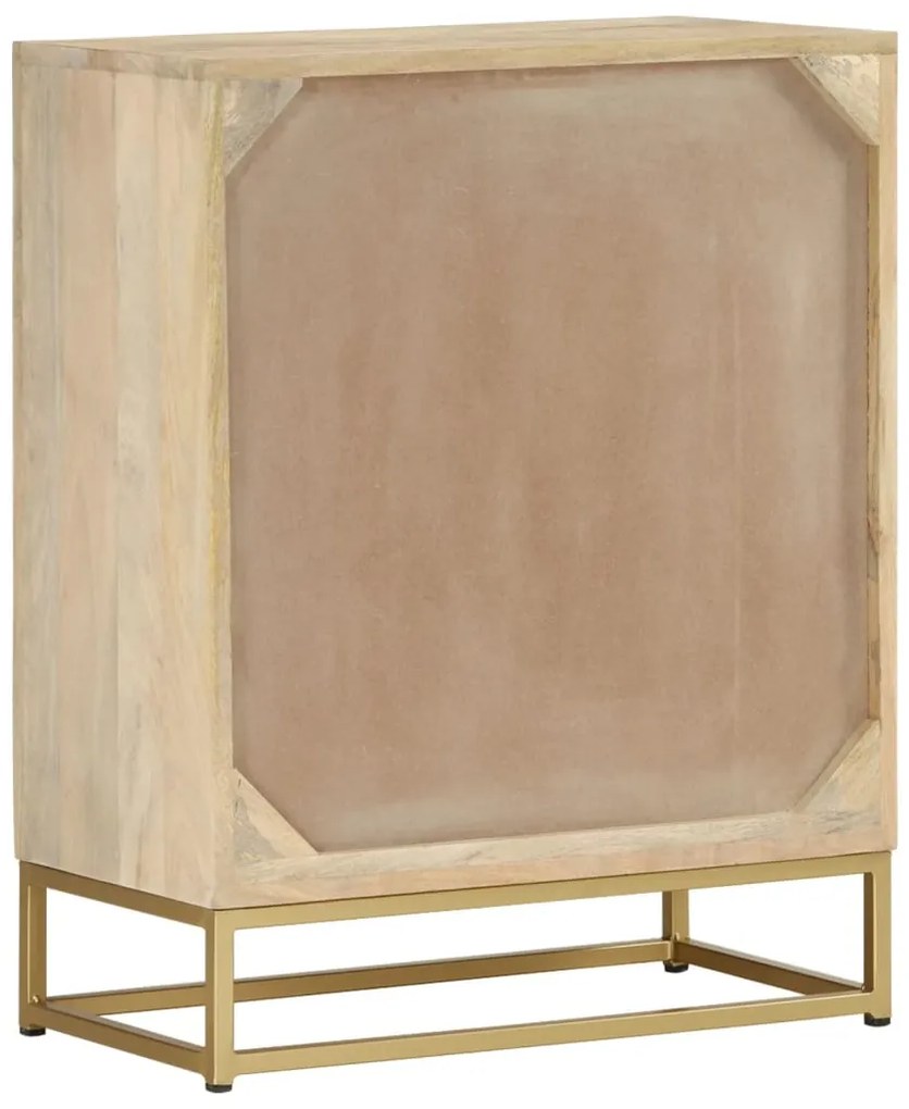 Aparador c/ 2 portas 55x30x70 cm madeira de mangueira maciça
