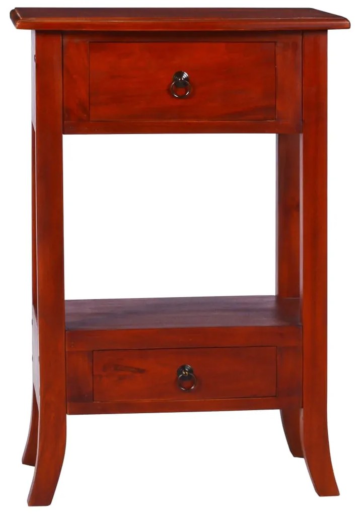 vidaXL Mesa consola 50x30x75 cm mogno maciço castanho clássico