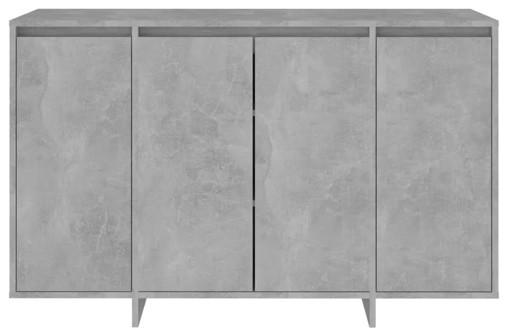 Aparador 120x41x75 cm derivados de madeira cinza cimento