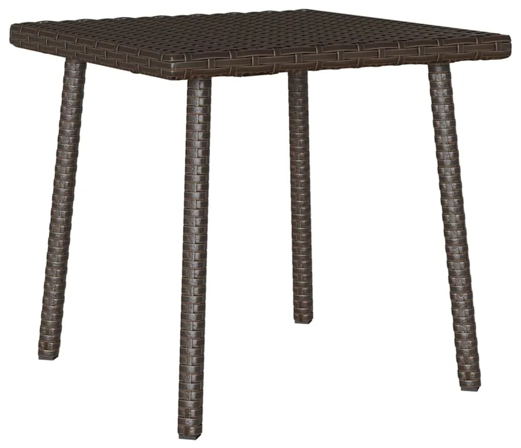 Mesa de centro de jardim retangular 40x40x37cm vime PE castanho