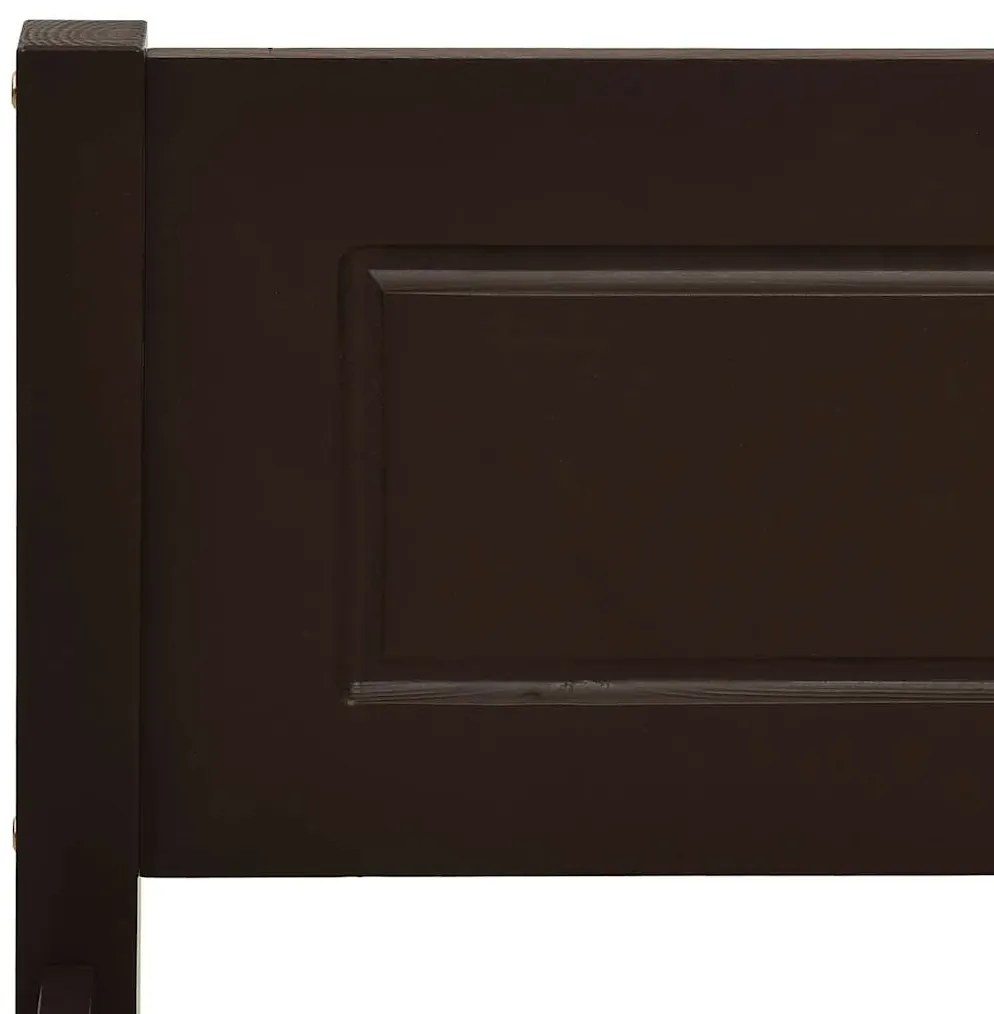 Estrutura de cama 160x200 cm pinho maciço castanho-escuro